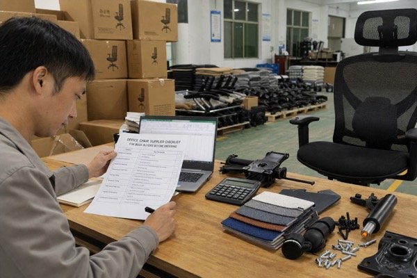 Office chair supplier checklist for bulk buyers