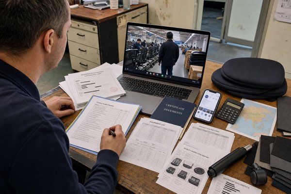 Remote office chair factory audit