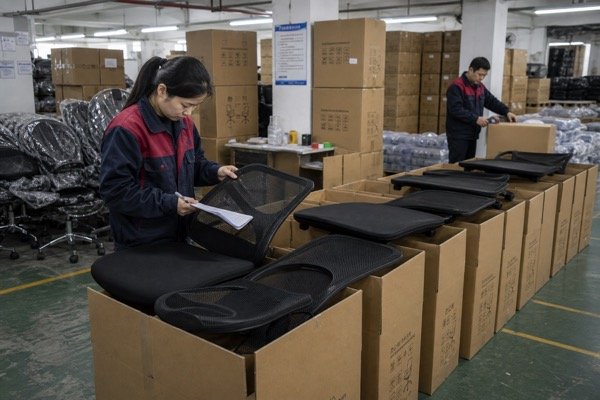 Office chair quality inspection before shipment