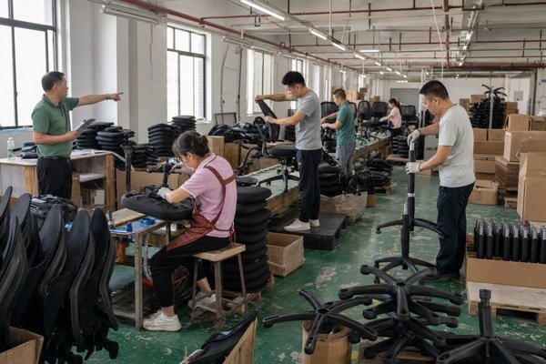 Office chair assembly and production scheduling