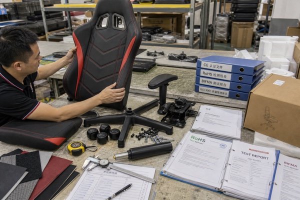 Gaming chair quality inspection and certification support