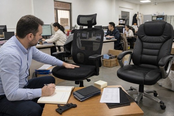 Office chair sample checking before order