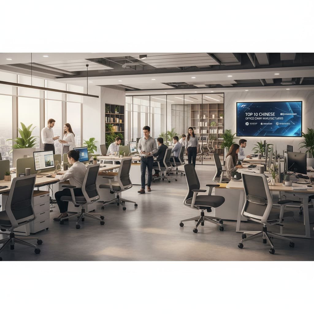 A busy modern office with ergonomic chairs