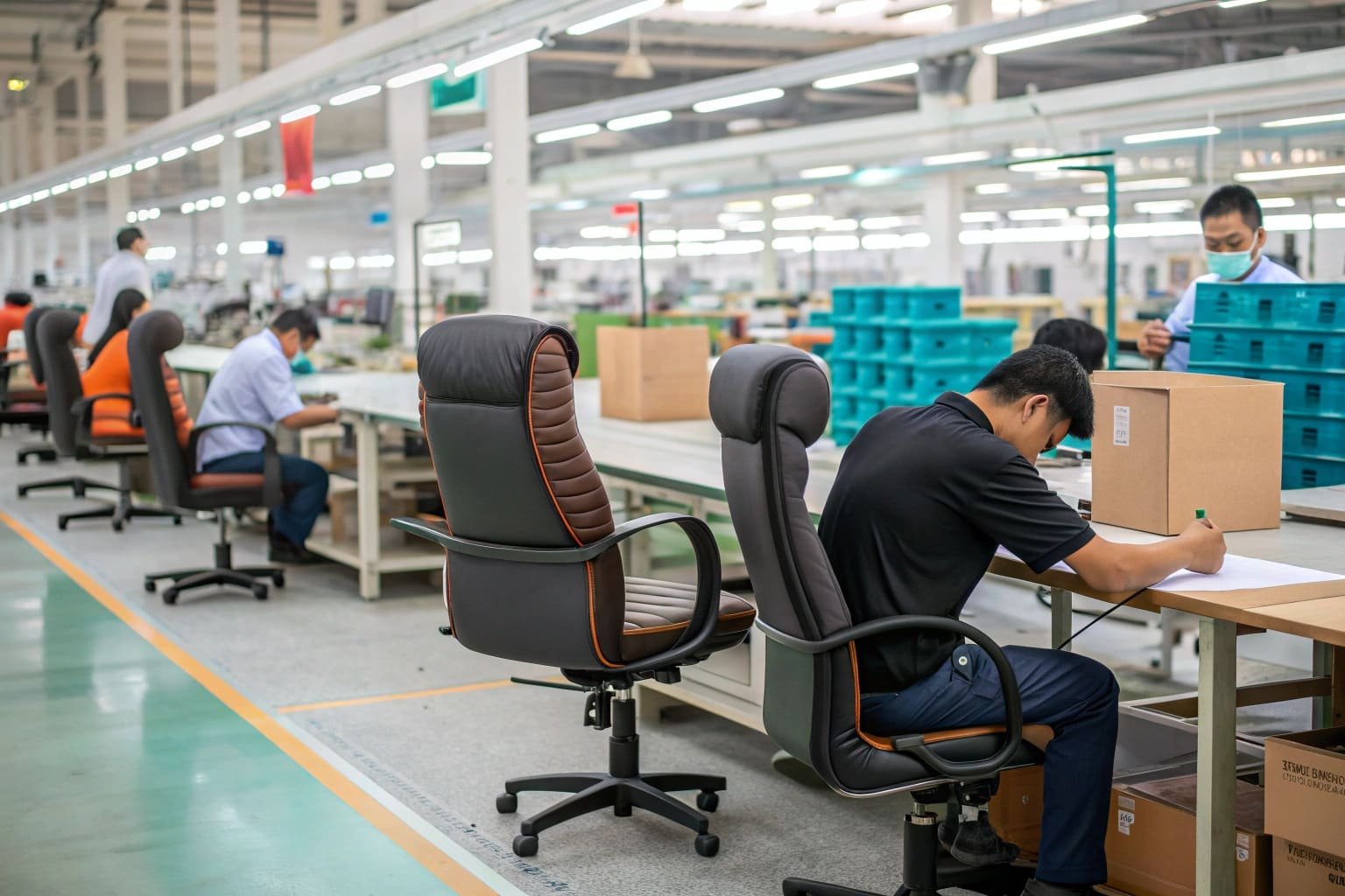 Office chair factory in Southeast Asia